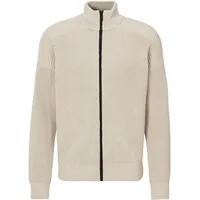 Boss Strickjacke mit Stehkragen Modell 'Kalandrio', beige XXL