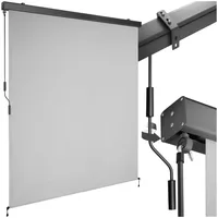 Tectake Senkrechtmarkise, verschiedene Größen, pulverbeschichtetes Aluminiumgehäuse, inkl. Wandhaltern