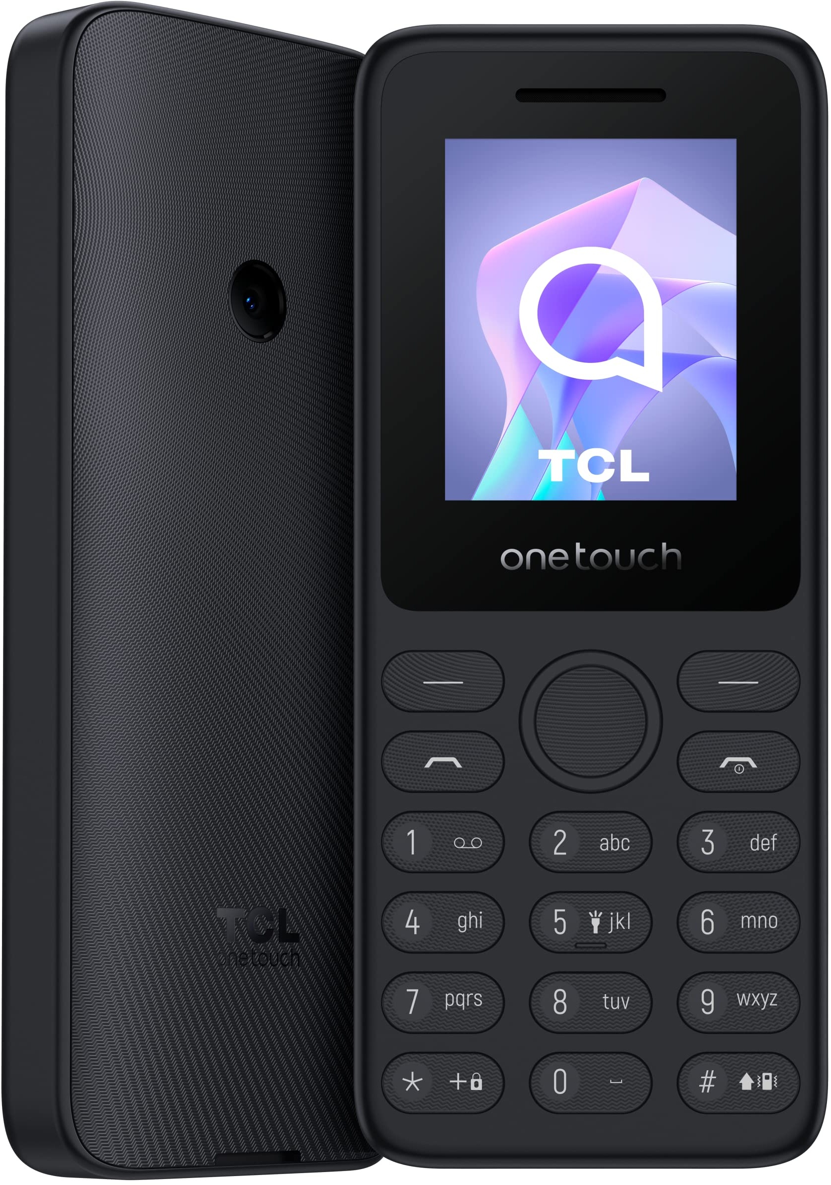 TCL Onetouch 4021 - User-friendly mobile phone, 4.6 cm (1.8 inch) 2G display, rear camera, 4 MB RAM, 4 MB ROM, 1030 mAh battery, Bluetooth, dual SIM, 3.5 mm audio port, torch Radio (grey)