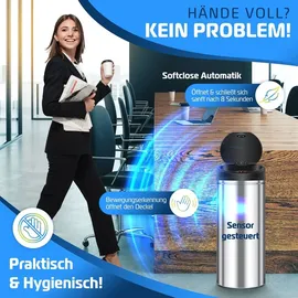 Kesser Automatik Sensor Mülleimer 30 l Silber