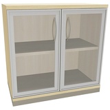 FM Helmets fm Aktenschrank Sidney, 4260267329320 königsahorn, Acrylglas klar 1 Fachboden 80,0 x 44,2 x 78,1 cm