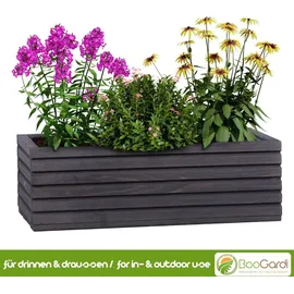 BooGardi Blumenkasten mit Einsatz · Anthrazit 44cm x 20cm x 14cm · 4 Farben 3 Größen · Pflanzgefäß für · · Terrasse