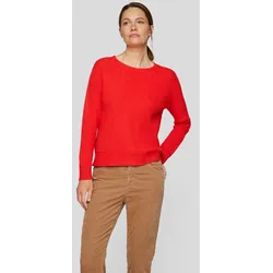 Strickpullover RABE "Rabe Eleganter Pullover für jeden Anlass", Damen, Gr. 42, orange, 50%Polyester 30%Viskose 20%Polyamid, unifarben, feminin, gerade, Langarm gerader Abschluss, Pullover