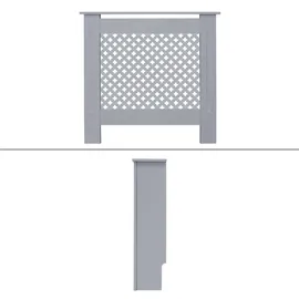 ML-Design Heizungsverkleidung Wabenmuster 78x19x82 cm Grau