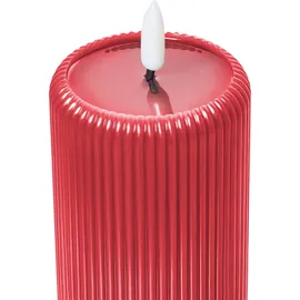 Beliani LED Kerzen 6er Set 10 x 16 cm rot