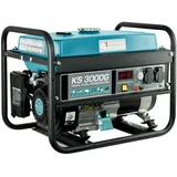 Könner & Söhnen KS 3000G - Hybrid Benzin-LPG 4-Takt Stromerzeuger, Kupfer Generatoren 3000 Watt, 16A, 230V, Generator für Kleinhaus, Garage oder Camping Blau3-g