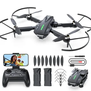 DEERC Drohne mit Kamera 1080P für Kinder, RC Quadrocopter D75 faltbar mit Wifi Übertragung, Lange Flugzeit,Bürstenloser Motor,Höhenhaltung,One Key Start Drohnen Spiel Geschenk für Anfänger Jungend, C0