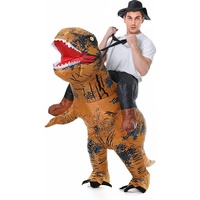 CIBES T-Rex-Kostüm für Erwachsene, aufblasbares Dinosaurier-Kostüm, Dinosaurier-Kostüm, aufblasbar, Unterhaltung (A)