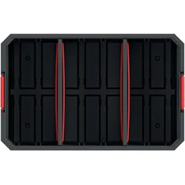 Kistenberg Modular Plus Werkzeugkasten mit Trennwänden schwarz 520 x 329 x 210 mm