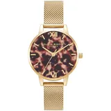 Olivia Burton Tortoiseshell Analog Edelstahl-Mesh 36 mm OB16LP10