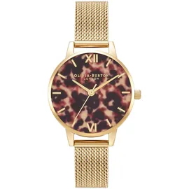 Olivia Burton Tortoiseshell Analog Edelstahl-Mesh 36 mm OB16LP10