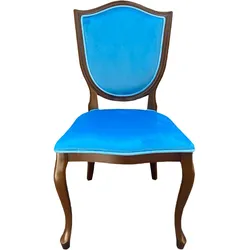 Casa Padrino Luxus Art Deco Esszimmer Stuhl Blau / Braun - Art Deco Massivholz Stuhl - Art Deco Esszimmermöbel - Art Deco Möbel - Art Deco Einrichtung - Luxus Möbel im Art Deco Stil