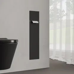 Kronenbach Cube Design WC-Modul 73 cm - Unterputz, Glasfront, Anschlag rechts, Accessoires, schwarz matt