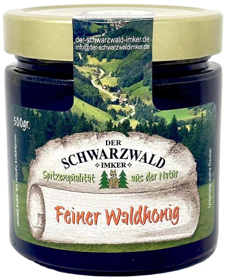 Feiner deutscher Waldhonig aus dem Schwarzwald: 500g Deutscher Imkerhonig