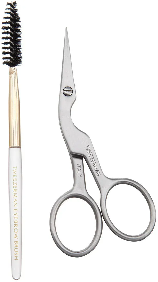 TWEEZERMAN Brow Shaping Scissors & Brush