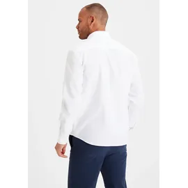 H.I.S. Langarmhemd H.I.S, Herren, Gr. L (41/42), N-Gr, weiß, Web, Obermaterial: 100% Baumwolle, unifarben, regular fit, Rundhals, Manschette, Hemden, mit Kentkragen, Oxford-Qualität aus reiner Baumwolle