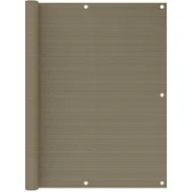 vidaXL Balkon-Sichtschutz 120 x 600 cm Taupe Polyethylen