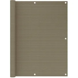 vidaXL Balkon-Sichtschutz 120 x 600 cm Taupe Polyethylen