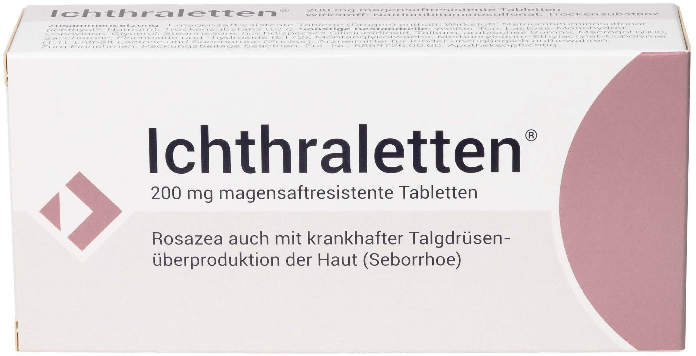 Preisvergleich Produktbild Ichthraletten 200 mg magensaftresistente Tabletten 84 St magensaftresistent