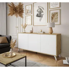 lookway SANAYI III 154 x 72 x 40 cm Artisan Eiche / Weiß