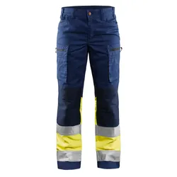 Damen Warnschutz Bundhose "7161" - C36 - marine/gelb