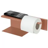 Turbo-Loc® Toilettenpapierhalter mit Ablage Mod. Lizan Braun, Befestigen ohne Bohren