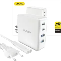 DUDAO GaN 100W Schnellladegerät 2 x USB-C / 2 x USB Dudao A100EU – weiß