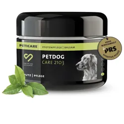 Peticare natürlicher Pfoten-Balsam für Hunde, pflegt verhärtete, trockene Pfoten 50 ml