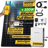 epp.solar 1000W Balkonkraftwerk mit Speicher Komplettset 2,4kWh Novgen NOVB-2400 und APE 800W WIFI Wechselrichter Smart Mini Anlage