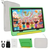 Happybe Android 14 10-Zoll, 14GB RAM + 64GB ROM (TF Expand 1TB) Kinder Tablet (64 GB) grau|grün