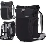 otinga® Flow Rolltop Rucksack Damen & Herren mit 23-27L Volumen I Vollreflektierender Fahrradrucksack ohne Gepäckträger I Wasserdichter Rucksack Herren mit praktischem Laptop Rucksack Fach