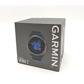 Garmin Venu 2 45 mm Silikonarmband granitblau/silber