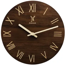 Holzwerk Wanduhr 40 cm LAUENAU braun