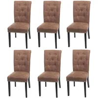 Mendler 6er-Set Esszimmerstuhl Chesterfield II, Stuhl Küchenstuhl, Nieten ~