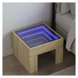vidaXL Nachttisch mit Infinity-LED Sonoma-Eiche 40x40x30 cm