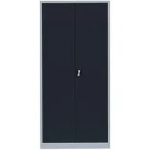 Lüllmann Stahl-Aktenschrank Metallschrank abschließbar Werkzeugschrank 195 x 92,5 x 60cm Lichtgrau/Anthrazit 530368