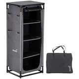 Skandika Campingschrank Ruoka |Hochschrank, Stecksystem ohne Werkzeug, 140 cm hoch, grau No Size