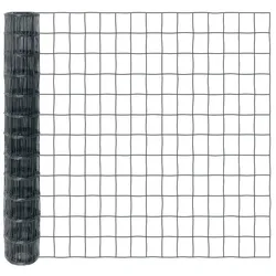 10m Gitterzaun 120cm - Premium Maschendrahtzaun 100x75mm, Gartenzaun, anthrazit