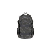 Lässig BOLD Schulrucksack mit Reflektoren und höhenverstellbarem Rückenteil/School Backpack Bold Edges grey