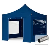 TOOLPORT Faltpavillon 3 x 3 m inkl. Seitenteile blau 582584