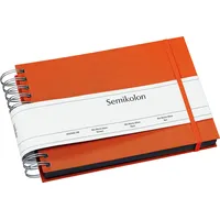 Semikolon Mini Mucho Fotoalbum orangefarben mit schwarzen Karten