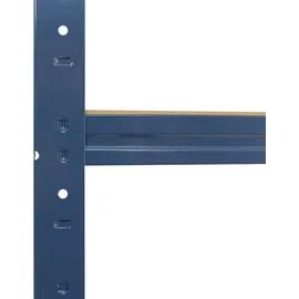 shelfplaza Schwerlastregal Metall 155x45x30 cm blau 5 Böden 175 kg Traglast pro Boden