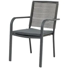 Gardissimo Olbia Stapelsessel 56 x 56 x 88 cm grau 6 St.