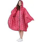 Wetry - Wasserdichter Regenponcho für Damen, Notfallregenmantel mit Kapuze für Freizeitaktivitäten im Freien, Festivals, Camping, Wandern - Einheitsgröße