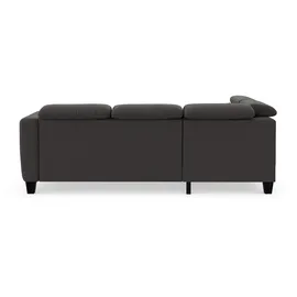 sit&more Ecksofa SIT & MORE "Belluci L-Form", grau (fango), B:249cm H:85cm T:195cm, Sofas, Ecksofa, inklusive Federkern, wahlweise mit Bettfunktion und Bettkasten