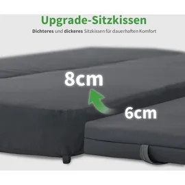 MCombo Hollywoodschaukel Grau 3-Sitzer