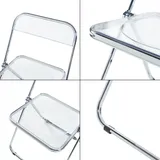 [en.casa] Klappstuhl Pornainen 6er Set Transparent