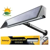 solarsys Solarleuchte schwarz 400 Lumen wetterfest inkl. Dämmerungssensor
