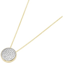 Luigi Merano Kette runder Anhänger mit Brillanten, Gold 585 Ketten   Hellbraun Damen 