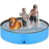 Famanu Faltbares Hundepool Badewanne - PVC, Antirutsch, Robust, für Garten, Terrasse, Badezimmer